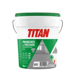 Pintura Plástica Blanca Titan T3 - TP 23 15L